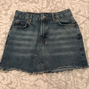 top shop moto petite denim skirt size 0